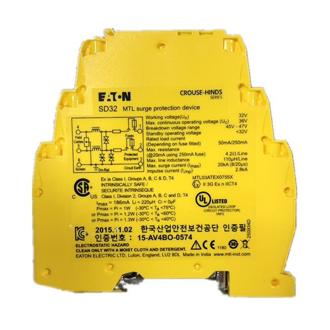 MTL SD32 Surge Protection for Data & Signal applications Fuse Disconnect 32VDC/22VAC